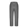 Women's Fashionable Checkered Elastic Waist Straight Leg Casual Pants