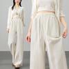 2026 New Linen Maternity Wide-Leg Pants: Thin, No Tightness, Perfect for Spring & Summer