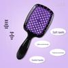 Heart Hollow Massage Comb for Fluffy Curly Hairstyles - Small Square Mesh Design
