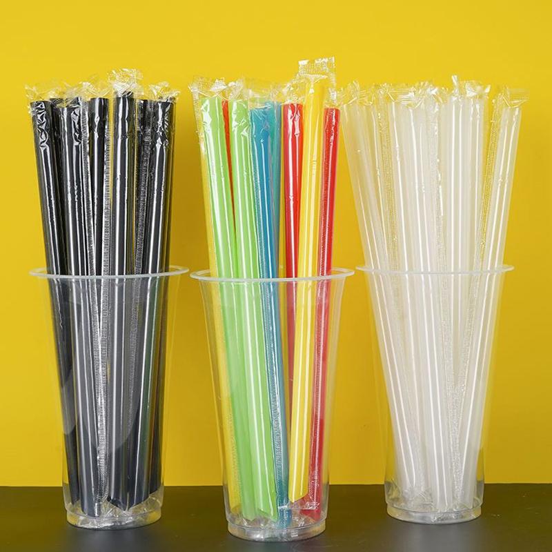100 Pezzi Cannucce Jumbo Colorate in Plastica Spessa per Feste, Bubble Tea, Smoothie, Articoli per Bere