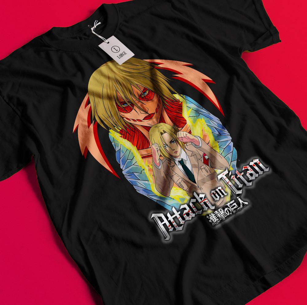 

Attack On Titan Shirt Female Annie Tshirt Levi T-Shirt AOT Eren Mikasa Hange Tee BB1282 3XL