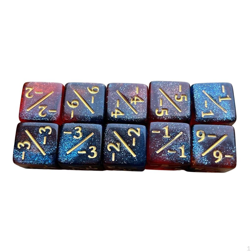 10 Stück Acryl-Würfel Mathe Zählen Lehren Addieren Subtrahieren Mathematisches Werkzeug, Brett