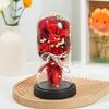 New Qixi Festival Valentine's Day Gift Rose Lantern Glass Cover Immortal Flowers Dried Flowers Bouquet Teachers' Day Carnation Ornament