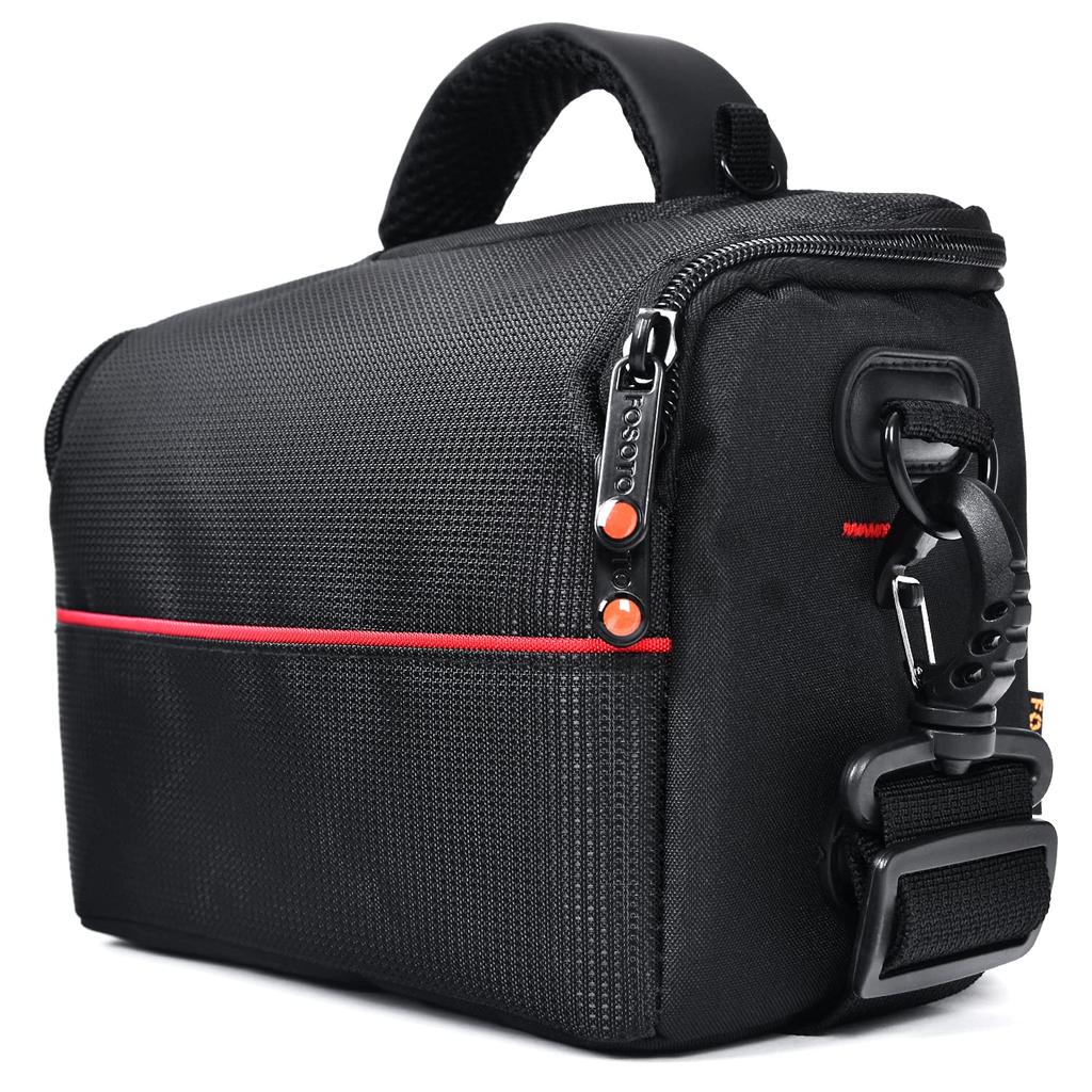 FOSOTO Kompaktowy Wodoodporny Pokrowiec na Aparat z Pokrowcem Przeciwdeszczowym i Paskiem na Ramię dla Canon EOS PowerShot Sony Nikon Coolpix i Innych Cyfrowych Lustrzanek