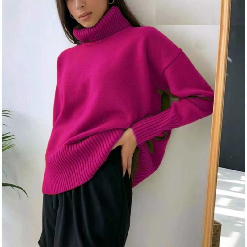 Soft High Neck Sweater Women Warm Thick Alpaca Blend Pullover Casual Daily Wear