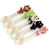 Brown Cartoon Animal Ceramic Spoon Hanging Hook Coffee Dessert Spoon Cute Design 11.6x2.5cm Romantic Kitchen Essential