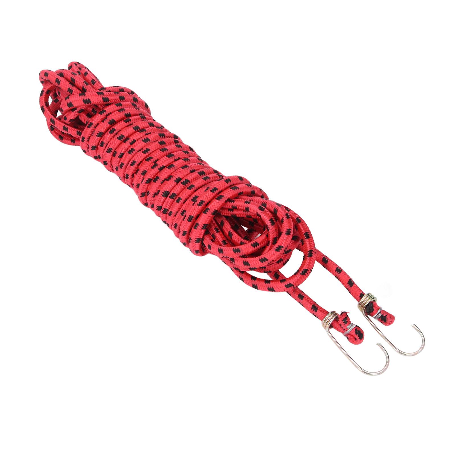 

Эластичный шнур с крюком Уличный Сверхпрочный Шнур Веревка Утолщенная Резина для Тканевой Обертки Доставка Посылок D008 10м Красный