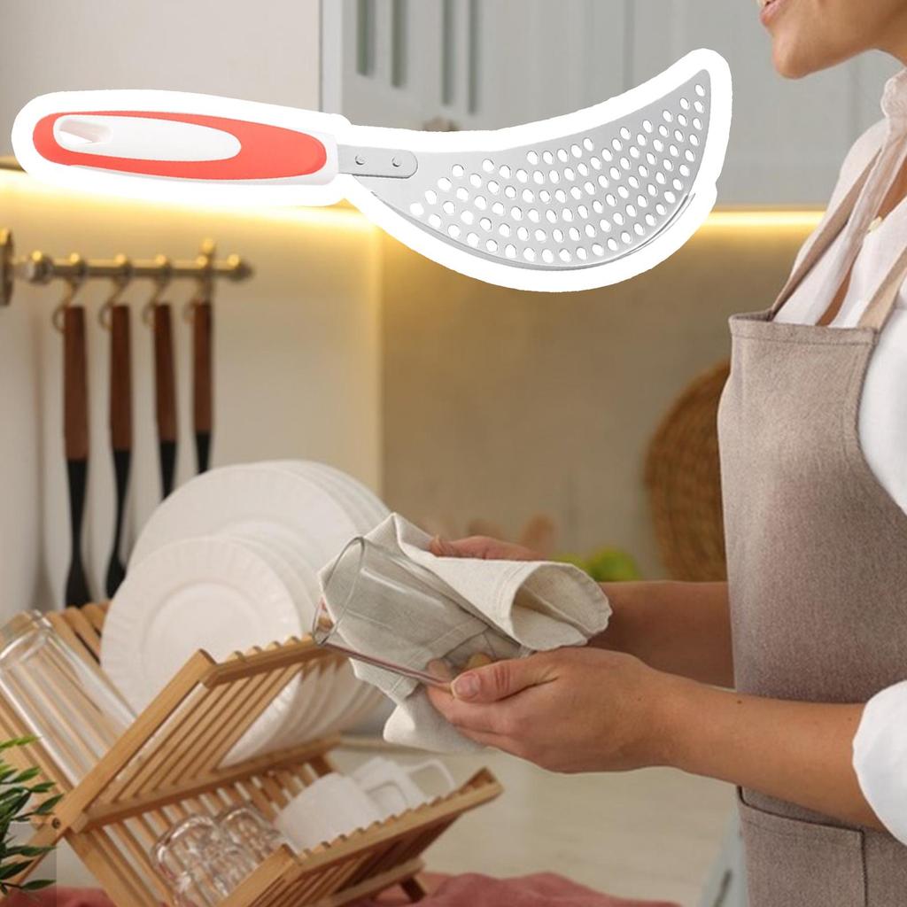 Skimmer Spoon Stainless Steel Skimmer Scoop Dishwasher Safe Drainer Draining Tool For Cooking Frying Kitchen Restaurant Dorm