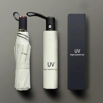 Mini Paraguas Plegable Automático Anti UV Lluvia Sol Paraguas Moda Portátil Resistente al Viento y a la Luz Mujeres Niños Paraguas Sombrilla