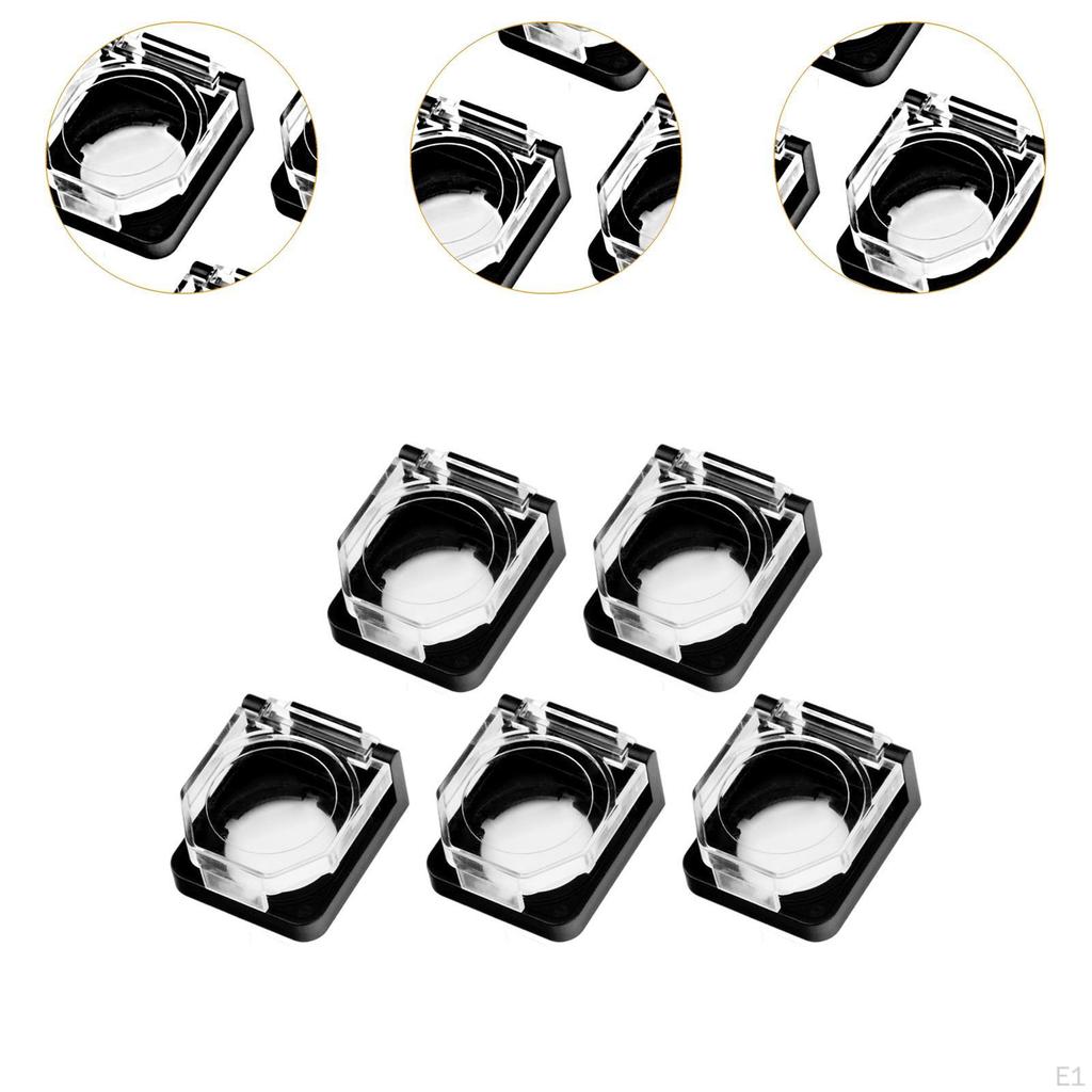 5 Pieces Push Button Dustproof Switch Cover 22mm Protection for Logistics