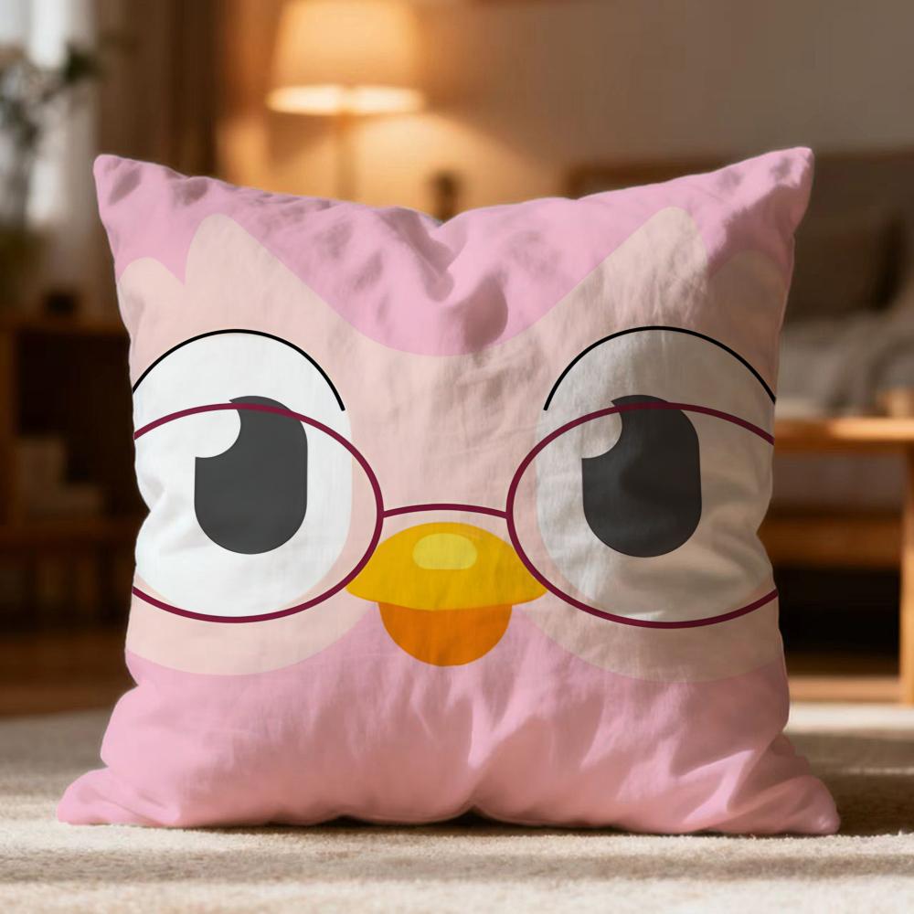 Popular D-DDuolingo Cushion Cover Soft Washable Pillow Case Multi-Scene for Couch Bed Travel Office Use