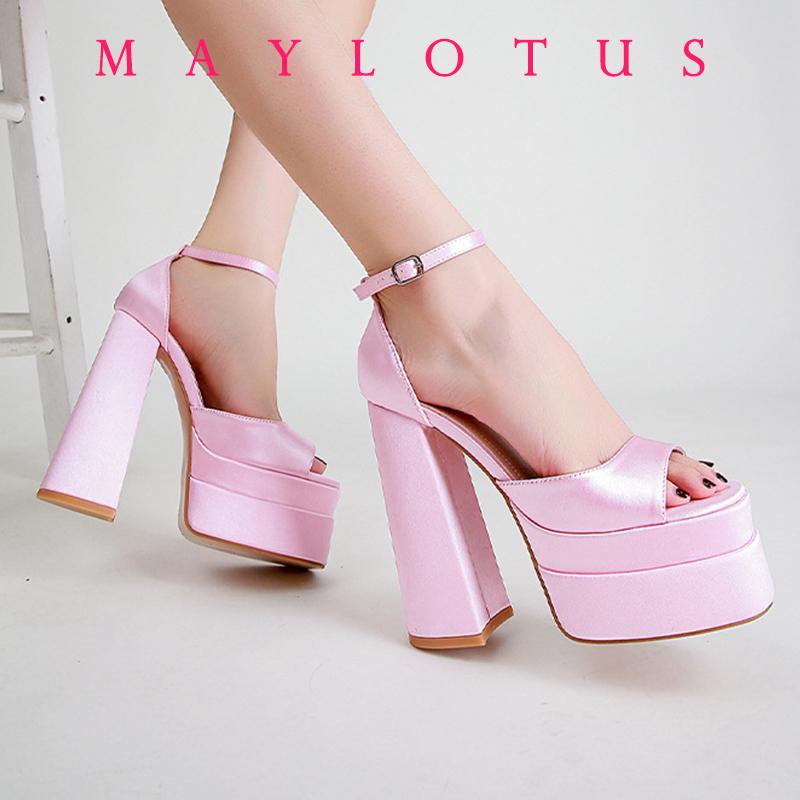 Fashion Women's Shoes Summer Mary Jane High Heel Pumps Fashion Waterproof Round Head Sandals for Women Footwear Brand High Quality Shoes