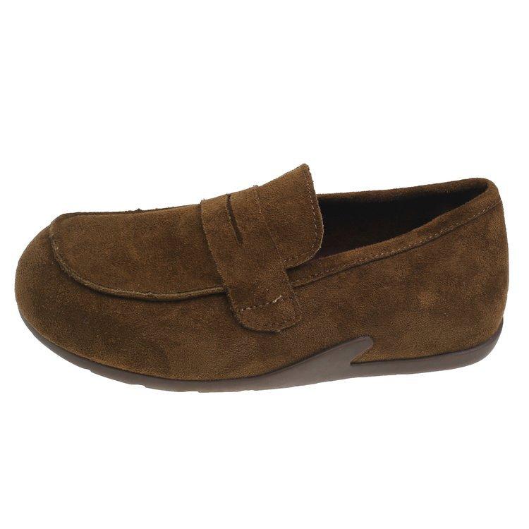 

Ретро туфли Boken на плоской подошве женские 2025 осень новые неглубокие одинарные туфли повседневные универсальные и удобные лоферы на одной педали 40