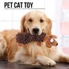 Pet Cat Small Dog Plush Toy Cute Animal Shape with Sound Device for Molar Teeth Playing Bitingbrown Dog