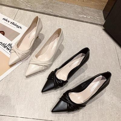 Neue 2026 High Heels Mode Vielseitig Dünner Absatz Damenschuhe Weich Anti-Rutsch Spitz zulaufende Sandalen Elegant Einfach Retro Pumps Tacones