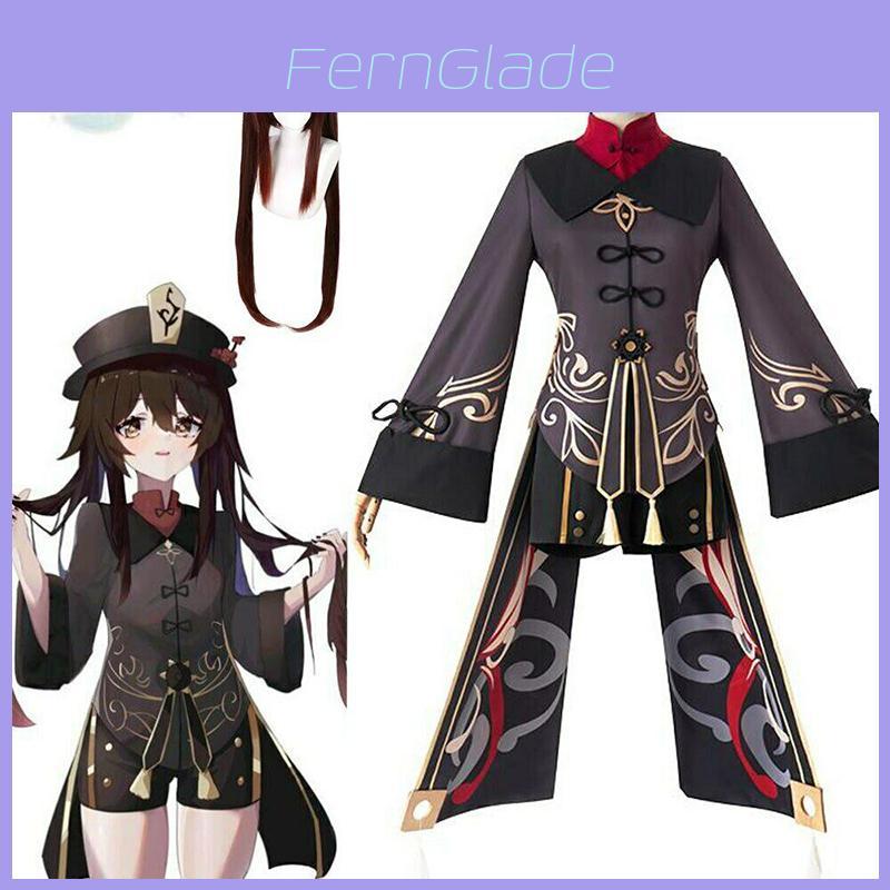 Genshin Impact Hutao Kostium Cosplay Uniforma Chiński Styl Uroczy Kostium Na Halloween