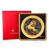 Golden Arowana Three Sheep Prosperity 3D Gold Foil Painting Ornament for Office or Business Opening