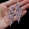 Zircon Fringed Flower Earrings Niche Exquisite Temperament Earrings Fashionable Versatile High-end Earrings Women