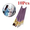 10Pcs Artist Paint Brush Set Nylon Hair Watercolor Acrylic Oil Painting Drawing
