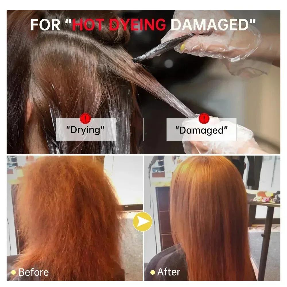Masque Capillaire Magique Kératine 5 Secondes Réparation Cheveux Abîmés Crépus Doux Lisses Brillants Nutrition Riz Hydratant Nourrir Soin Capillaire