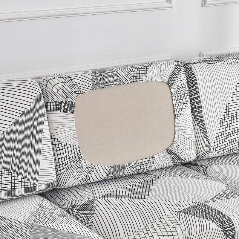 Funda de Cojín para Sofá de 1/2/3/4 Plazas Funda Elástica para Sofá Funda para Asiento de Sofá Protector de Muebles Estampado Floral
