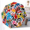 1pc Graffiti Art Automatic Open/close Umbrella, 8-Rib Sturdy Structure, Auto Folding/Opening, Portable Travel Umbrella for Women, Parties017