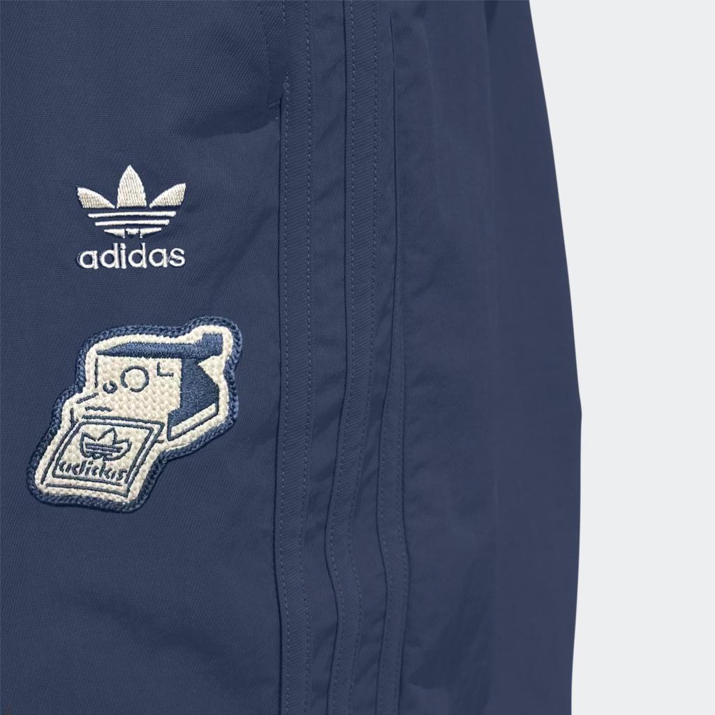 Adidas Originals X-Large Collaboration Embroidered Logo High-Waist Drawstring Athletic Shorts Men Shorts Navy IS0653