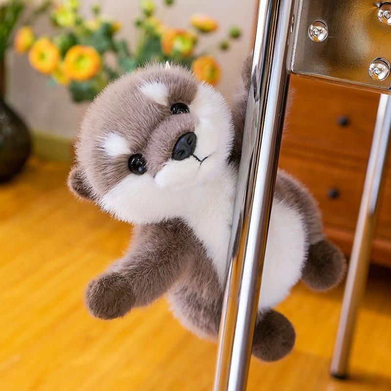 New Cute Cartoon Otter Anime Kawaii Soft Pendant 15/25/35cm Accompany Fluffy Otters Plushies Children's Birthday Gifts