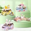Cartoon Mini Car Building Blocks Desktop Decoration Birthday Gift Creative Toy Block Set for Children