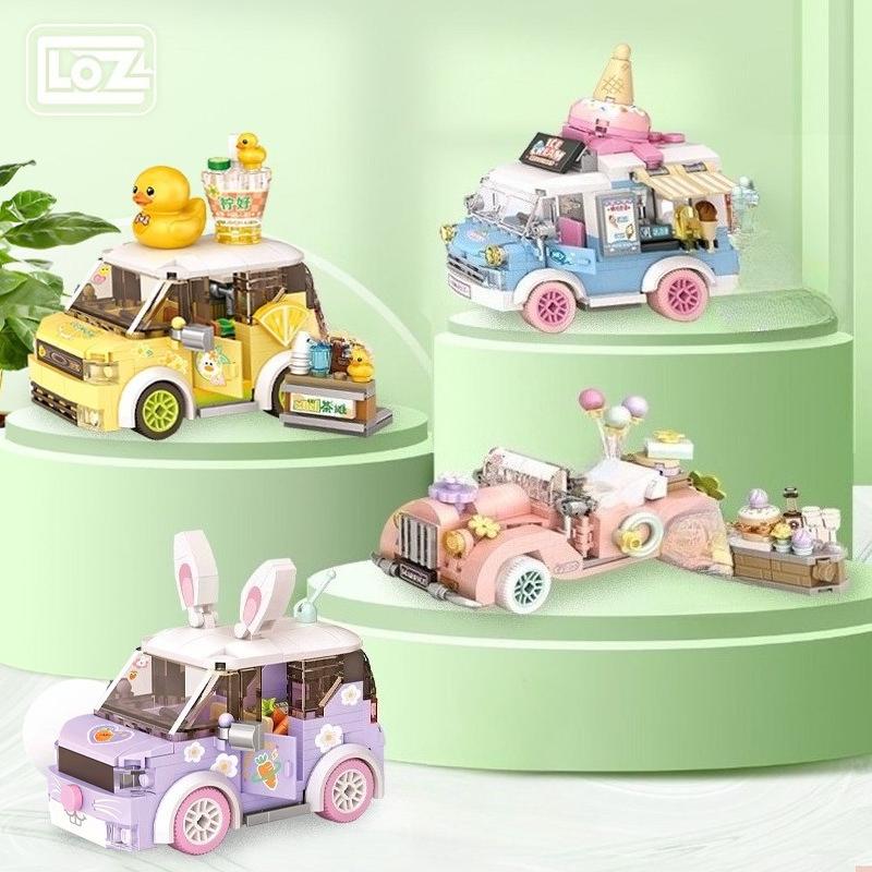 Cartoon Mini Car Building Blocks Desktop Decoration Birthday Gift Creative Toy Block Set for Children