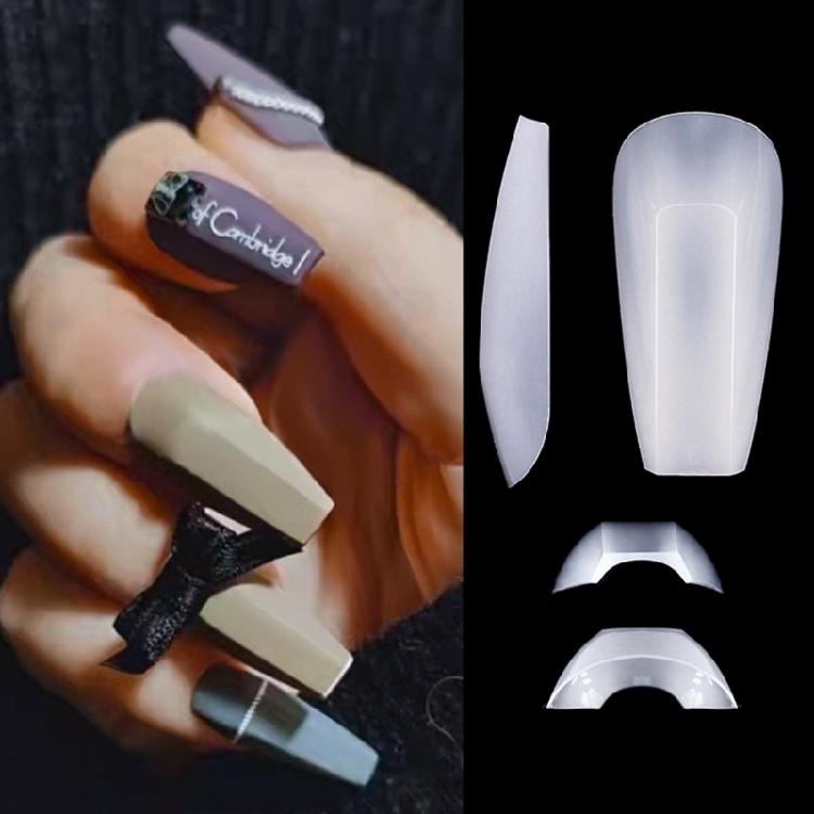 Coffin Square Full Cover Press On Nail False Artificial Tip Long Square Straight
