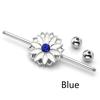 1pcs Stainless Steel Daisy Flower Screw Ball Industrial Barbell Piercing Jewelry