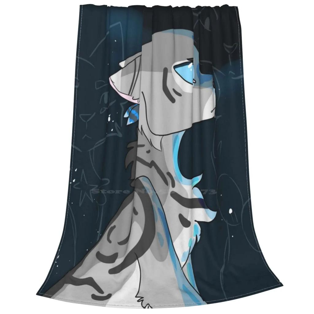 Jayfeather Soft Warm Throw Blanket Warrior Cats Moonpool Spirits Blind Jayfeather
