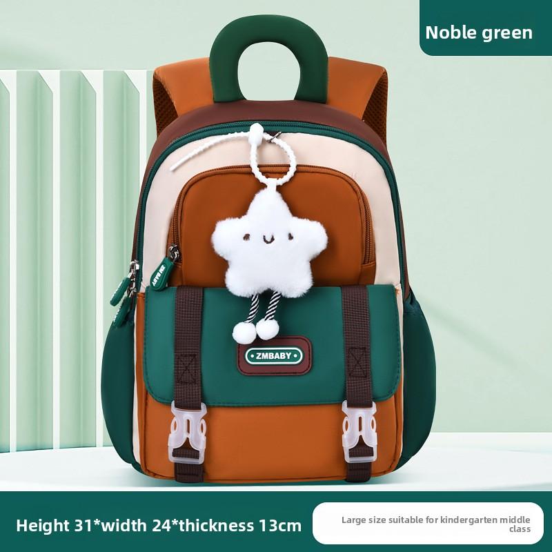 New Lightweight Waterproof Cartoon Backpack for Kindergarten Boys Girls Elementary School Students Cute Anti-Splash Design