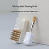 Dual-Ended Nail Art Cleaning Brush with Copper Wire and Steel Bristles for Polishing and Dust Removal.