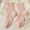 Female Autumn and Winter Thickened Warm Point Yarn Lace Lovely Wool Long Pile Pile Socks