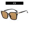 Square simple sunglasses color matching new retro European and American street shooting high-end sunglasses sunglasses personality
