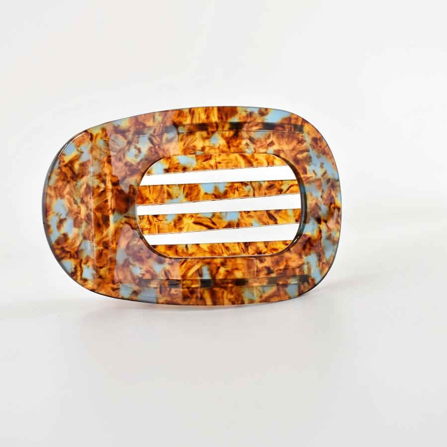 

Набор из 1 штуки для дам, многоцветная пластина из уксусной кислоты, полый овальный плоский зажим для волос, подходит для густых волос, длинных волос, для различных с