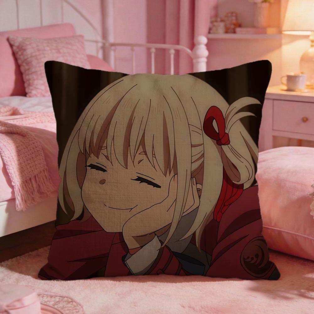 LLycoris RecoilS Anime Cushion Cover Premium Comfort Reversible Pillow Cove Two In One Design For Any Room  Car Interior