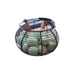 Iron Wire Woven Egg Basket, Round Handheld Kitchen Grocery Basket