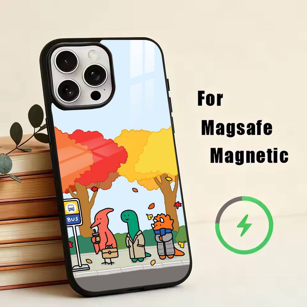 Cute J-Jog-uman-s Dinosaurs Phone Case For iPhone17,16,15,14,13,12,11 Plus,Pro Magnetic with Magsafe Wireless Charging