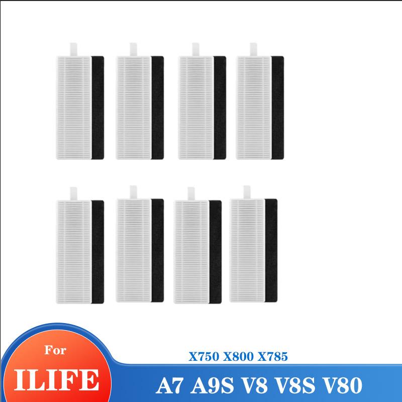 Cleaner Parts For iLife A7 A9S V8 V8s X750 X800 X785 V80 L100 Silvercrest SSR1 SSRA1 Rubber Kit Main Side Brush Hepa Filter