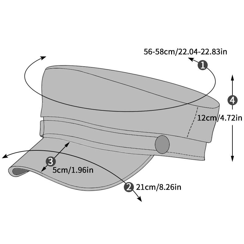 Unisex Rivet Chain Military Hats Flat Top Baseball Caps For Women Outdoor Sports Military Hats Cadet Sunscreen Hats