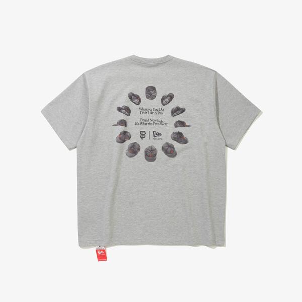 New Era San Francisco GianTs 59fifTy T shirT heaTher Gray
