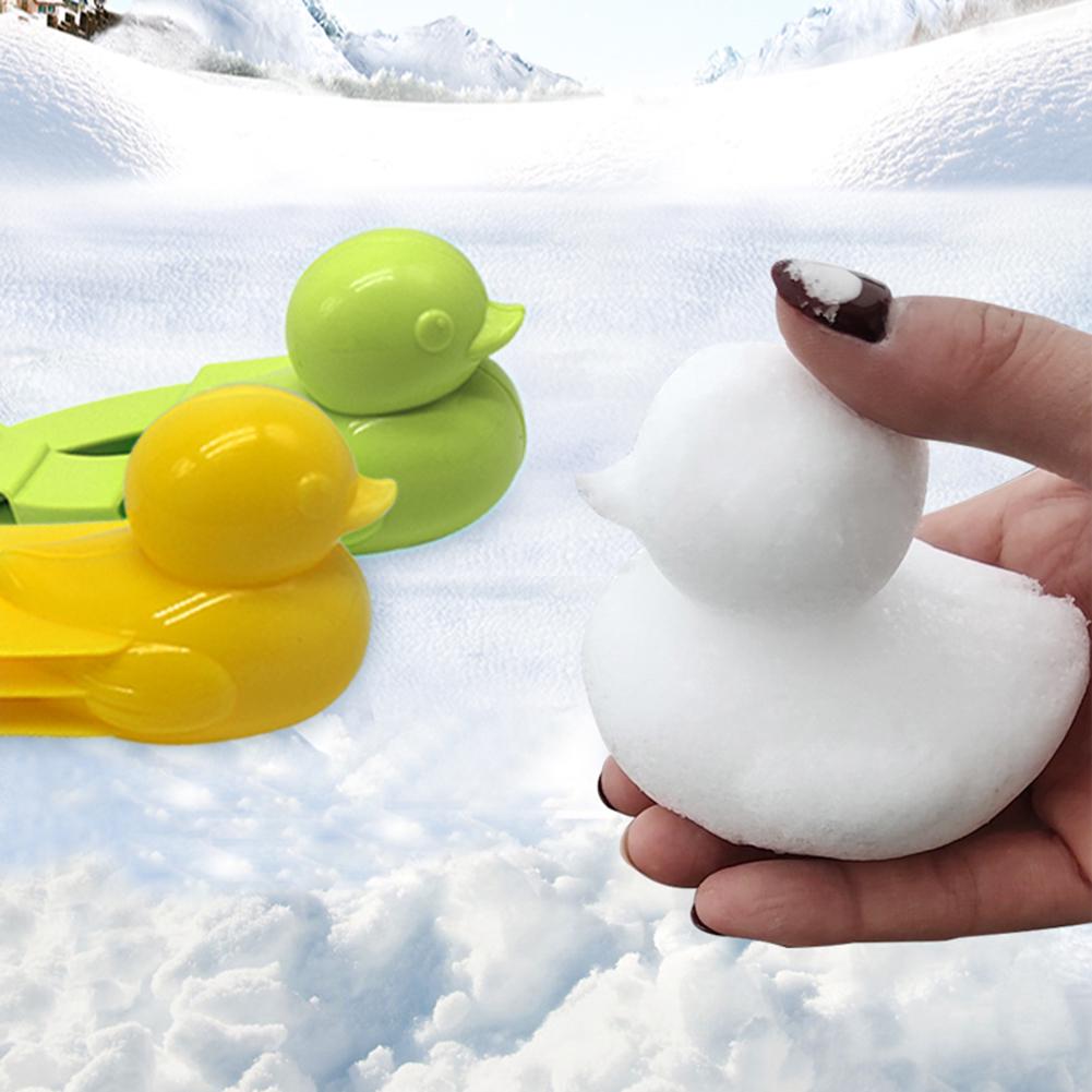 Snowball Maker Clip For Kids Adult Heart Snowflake Duck Shape Clip Tongs For Outdoor Sand Snow Ball Mold Toys Fight Sports Toys