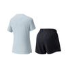 Anta Pure Color Round Neck Pullover Short Sleeve Sports Simple Comfortable Feather Tennis Running Training Shorts Fitness Set 962627208-2