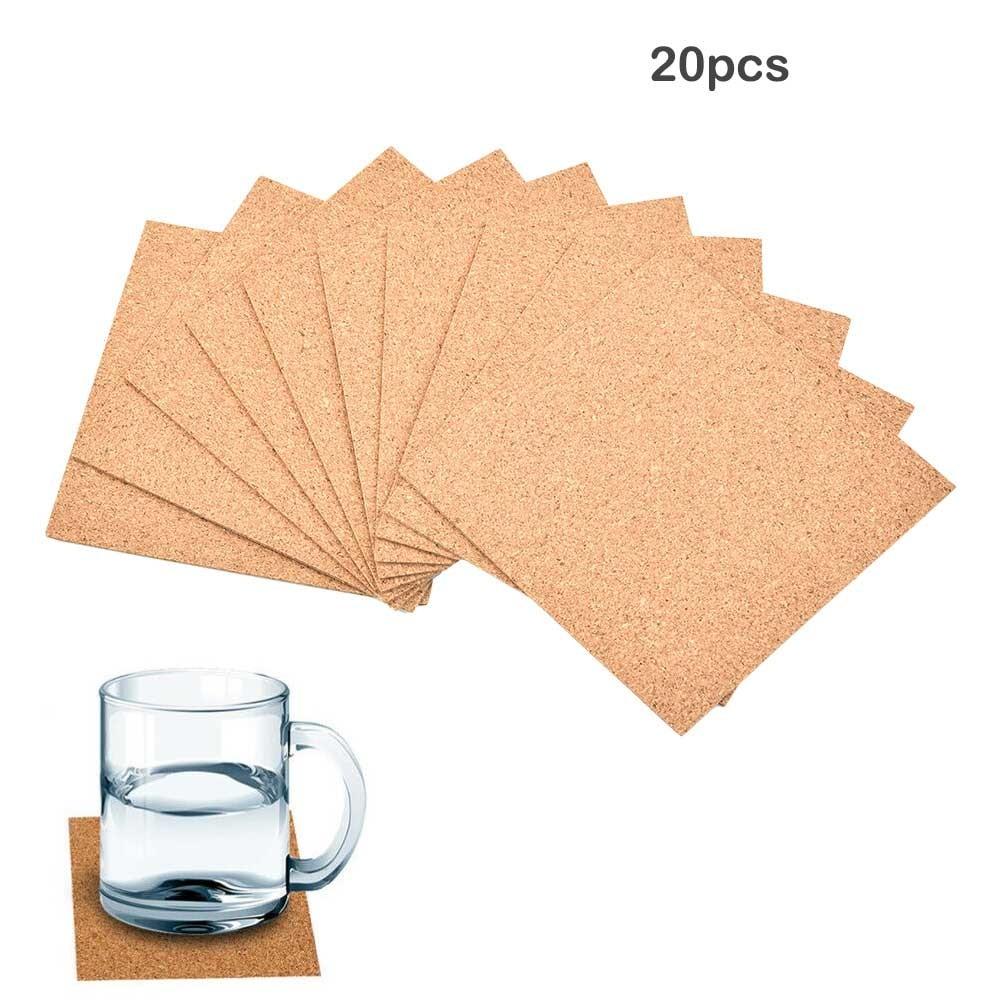 

Cork Coasters Self-adhesive Square Cork Mat Backing Sheet