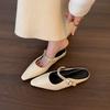 Fashion Shoes Woman 2025 Cover Toe Glitter Slides Increased Internal Slippers Summer Jelly Mary Janes Crystal Increased Internal Cover T