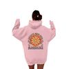 European Size Shoulder Sleeves S---5XL Women's Fleece Sweater Plain Letter Print Kangaroo Pocket