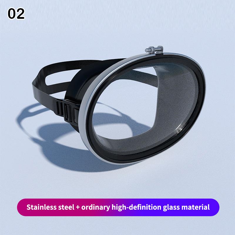 Oval Diving Mask Single Lens Scubas Mask Panoramic Wide View Tempered Glass Lens Freediving Water Mask For Underwater Adventures